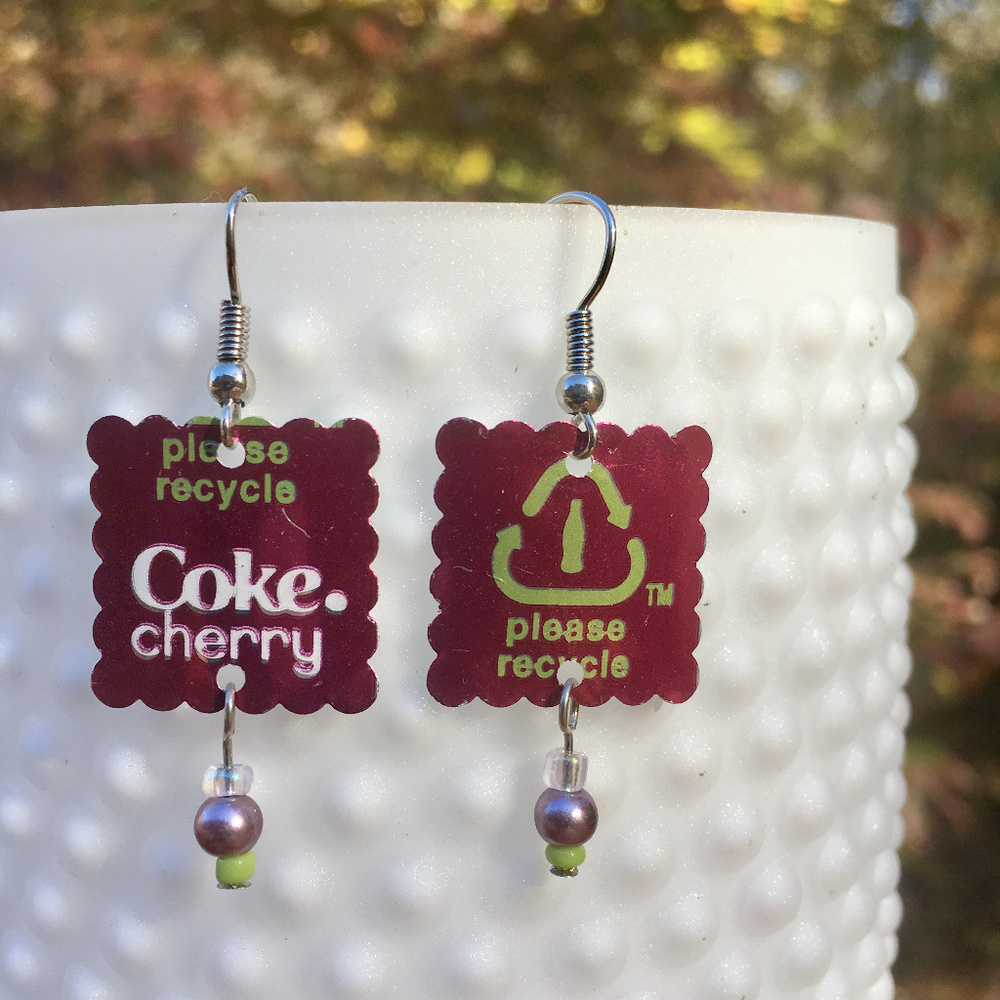 Cherry Coke🍒Coca-Cola Soda Pop Can Earrings